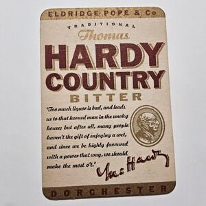 Eldridge Pope & Co Thomas Hardy‎ Country Bitter Beer Coaster Dorchester